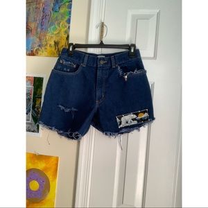 VTG Patched High rise Festival Shorts
